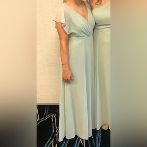 Jenny Yoo Size 2 (Altered) Chiffon Light Green Dress